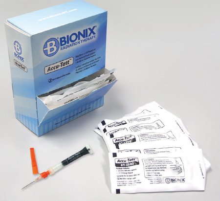 Bionix Hypodermic Needle Tattoo Kit Accu-Tatt® Hinged Safety Needle 18 Gauge 1 Inch Length - M-953340-1248 - Box of 25