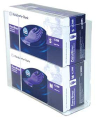 Unimed - Midwest Glove Box Holder Horizontal Mounted 2-Box Capacity Clear 3-1/2 X 9-1/2 X 11 Inch Acrylic