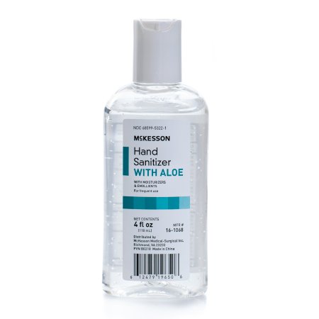 Hand Sanitizer with Aloe McKesson 4 oz. Ethyl Alcohol Gel Bottle