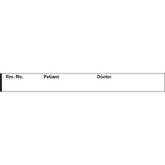 Precision Dynamics Pre-Printed Label PDC® Communication Fill In White Paper Rm No.__Patient_Doctor_ Black Patient Information 1/2 X 4-1/2 Inch - M-954254-2132 - Each