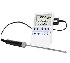 Cole-Parmer Inst. Digital Ultra-Low Freezer Thermometer Traceable® Fahrenheit / Celsius -148° to +199.9°F (-100° to +199.9°C) Platinum Probe Free-standing / Wall Mount Battery Operated