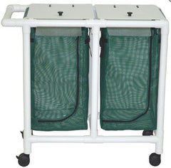 MJM International Double Hamper with Bags 200 Series 4 Casters 14.46 gal. - M-955311-1827 - Each