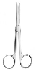 V. Mueller Dissecting Scissors V. Mueller® Mayo 6-3/4 Inch Length Surgical Grade Stainless Steel NonSterile Left Handed Finger Ring Handle Straight Blunt Tip / Blunt Tip - M-955338-4848 - Each