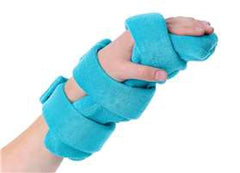 Alimed Wrist / Hand Splint Pedi Comfy™ Foam / Metal Left or Right Hand Turquoise Medium