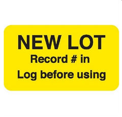 Market Lab Inc Pre-Printed Label Safety Data Yellow Paper New Lot 1 X 3-3/4 Inch - M-955668-4373 - Each