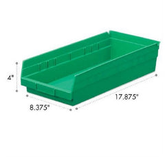 Market Lab Inc Shelf Bin MarketLab Blue Polypropylene 4 X 8-3/8 X 17-7/8 Inch - M-955801-4640 - Each
