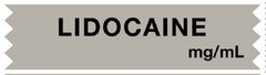 United Ad Label Drug Label UAL™ Anesthesia Label Lidocaine Gray 1/2 X 1 Inch - M-956497-3699 - Each