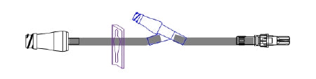 ICU Medical Extension Set 8 Inch Tubing 1 Port DEHP-Free - M-956896-4327 - Case of 50