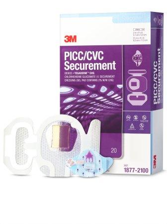 3M PICC/CVC Securement Device + Tegaderm™ I.V. Advanced Securement Dressing 1837-2100 3M™ Tegaderm™ 3-1/4 X 4-1/2 Inch Rectangle Sterile