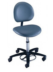 The Brewer Company Surgeon Stool Millennium Series Contoured Backrest Pneumatic Height Adjustment 5 Casters