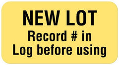 United Ad Label Pre-Printed Label UAL™ Safety Data Yellow Paper NEW LOT Record # in Log before using Safety and Instructional 7/8 X 1-5/8 Inch - M-957456-3213 - Each