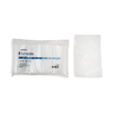 Zip Closure Bag McKesson 4 X 6 Inch Polyethylene Clear - M-957784-3597 - Case of 40