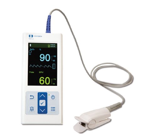 Covidien Handheld Pulse Oximeter Nellcor™ PM10N Battery Operated Audible and Visible Alarm