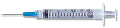 Becton Dickinson Syringe with Hypodermic Needle PrecisionGlide™ Sub-Q 3 mL 26 Gauge 5/8 Inch Detachable Needle Without Safety - M-95826-2409 - Box of 100