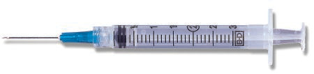 Becton Dickinson Syringe with Hypodermic Needle PrecisionGlide™ 3 mL 23 Gauge 1-1/2 Inch Detachable Needle Without Safety - M-95828-3467 - Case of 800