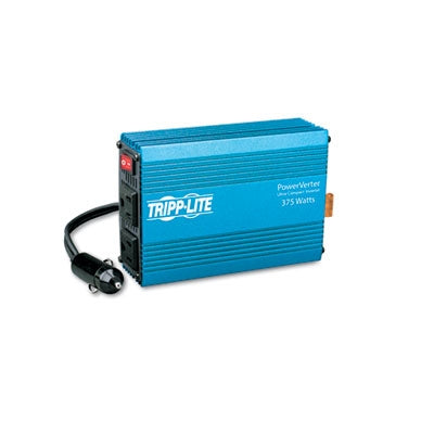 Tripp Lite PowerVerter Ultra-Compact Car Inverter, 375W, 12V Input/120V Output, 2 Outlets