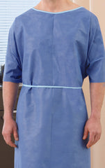 Graham Medical Products Patient Exam Gown One Size Fits Most Blue Disposable
