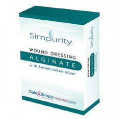 Safe N Simple Silver Calcium Alginate Dressing Simpurity™ 2 X 2 Inch Square Sterile