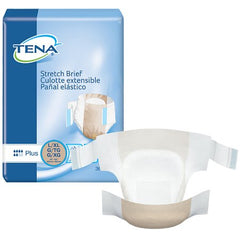 Essity HMS North America Inc Unisex Adult Incontinence Brief TENA® Stretch™ Plus Large / X-Large Disposable Moderate Absorbency - M-959406-4970 - Pack of 36