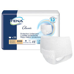 Essity HMS North America Inc Unisex Adult Absorbent Underwear TENA® Classic Pull On with Tear Away Seams Medium Disposable Moderate Absorbency - M-959415-3971 - Pack of 20