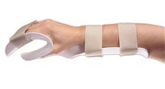 Alimed Hand Splint AliMed® Deluxe Functional Position Thermoplastic Right Hand White Medium