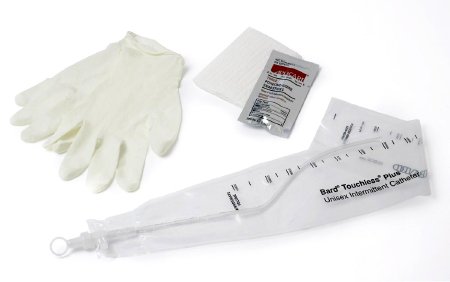 Bard Intermittent Catheter Kits Touchless® Plus Closed System / Coude Tip 14 Fr. Without Balloon Vinyl