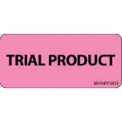 Precision Dynamics Pre-Printed Label MedVision® Advisory Label Pink Paper TRIAL PRODUCT Black Quality Control Label 1 X 2-1/4 Inch - M-960198-3452 - Box of 5