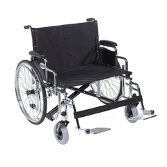 Drive Medical Bariatric Wheelchair drive™ Sentra EC Desk Length Arm Removable Padded Arm Style Black Upholstery 26 Inch Seat Width 700 lbs. Weight Capacity