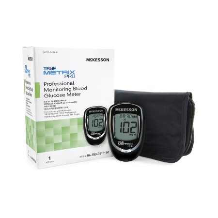Blood Glucose Meter McKesson TRUE METRIX® PRO 4 Second Results Stores Up To 500 Results with Date and Time Auto Coding