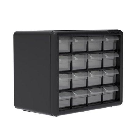 Akro-Mils Storage Cabinet Wall Mount Plastic 16 Drawers - M-960504-2198 - Each