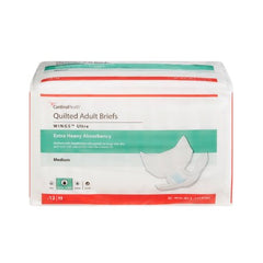 Cardinal Unisex Adult Incontinence Brief Wings™ Ultra Medium Disposable Heavy Absorbency - M-960580-2348 - Case of 96