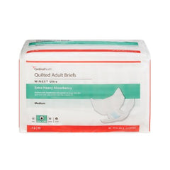 Cardinal Unisex Adult Incontinence Brief Wings™ Ultra Medium Disposable Heavy Absorbency - M-960580-2663 - Bag of 12