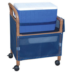 MJM International Ice Hydration Cart WoodTone 17 X 31 X 37.5 Inch 16 X 27 Inch Shelf Size
