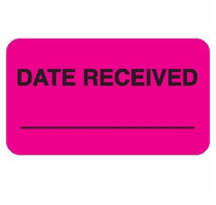 Market Lab Inc Pre-Printed / Write On Label Communication Fill In Pink Paper DATE RECEIVED ____________ Black Quality Control Label 1 X 3-3/4 Inch - M-960774-2572 - Box of 1000