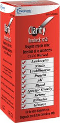 Clarity Diagnostics Urinalysis Test Clarity® Bilirubin, Blood, Glucose, Ketones, Leukocytes, Nitrite, pH, Protein, Specific Gravity, Urobilinogen 100 per Bottle