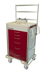 Lakeside Manufacturing Emergency Hybrid Cart Steel, Aluminum Drawer 25 X 32 X 47-1/4 Inch Red 1 Drawer, 9 Inch / 2 Drawers, 6 Inch / 3 Drawers, 3 Inch