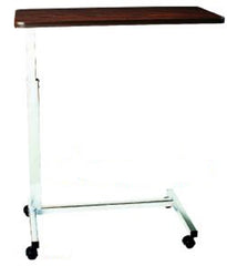 Drive Medical Overbed Table with Vanity Non-Tilt Automatic Spring Assisted Lift 28 to 45 Inch Height Range