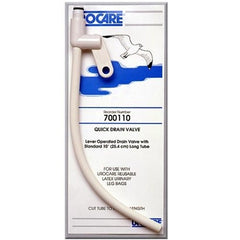 Urocare Products Long DrainTube Urocare® Quick Drain Valve™ Standard, 0.25 I.D. X 10 Long Inch, White rubber and Plastic, NonSterile