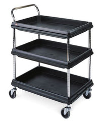 Intermetro Industries Deep Ledge Utility Cart 21-1/2 X 33-1/4 X 33-3/4 Inch Blue
