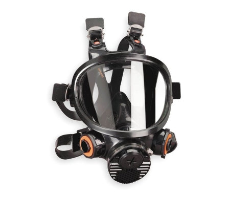 Grainger 3M™ 7800 Reusable Respirator Industrial N95 Full Face Adjustable Head Strap Small Black