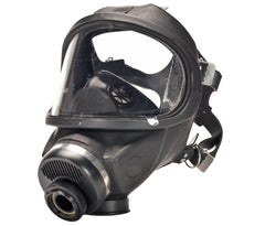 Grainger Ultravue Series Gas Mask NIOSH Full Face 5 Point Adjustable Head Strap Medium Black