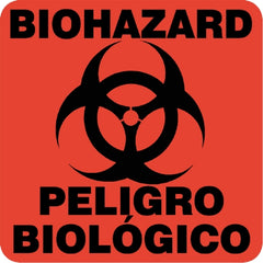 Medical Safety Systems Pre-Printed Label Worksafe™ Warning Label Multicolored BIOHAZARD Biohazard - M-962133-2368 - Box of 25