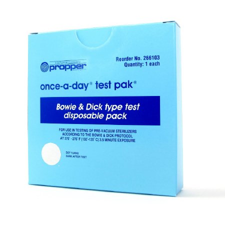 Propper Manufacturing once-a-day® Sterilization Bowie-Dick Test Pack Steam 5 X 5 Inch