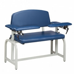 Clinton Industries Blood Drawing Chair Lab X Series Extra Wide Double Adjustable Flip Up Armrests Desert Tan