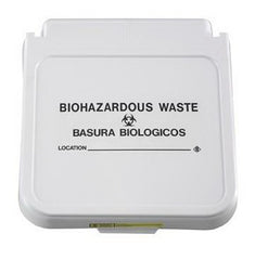 R & B Wire Products Pre-Printed Label Warning Label Gray Biohazardous Waste Black 4 X 12 Inch - M-962785-1760 - Pack of 5
