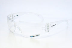 Florida Medical Sales Safety Glasses with Readers Elite Safety Series Wrap Antifog Coating Clear Tint Polycarbonate Lens Clear Frame Over Ear One Size Fits Most