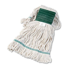 Boardwalk® Super Loop Wet Mop Head, Cotton/Synthetic Fiber, 5" Headband, Medium Size, White