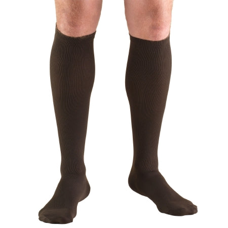 TruForm Compression Socks Truform® Knee High Medium Brown Closed Toe