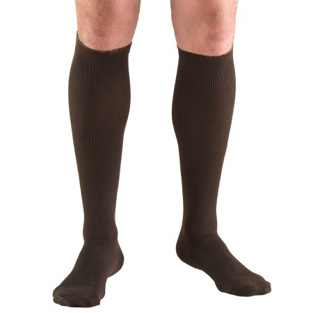 TruForm Compression Socks Truform® Knee High Large Brown Closed Toe