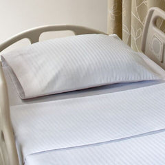 Standard Textile Pillowcase Savannah Stripe™ Standard White Reusable